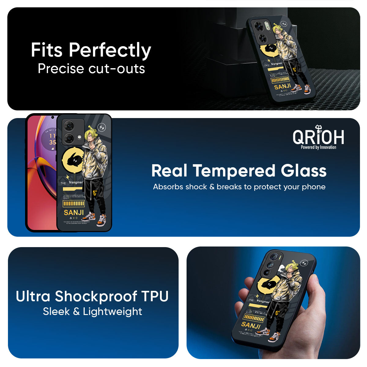 Cool Sanji Glass Case for Motorola Edge 70 Pro 5G