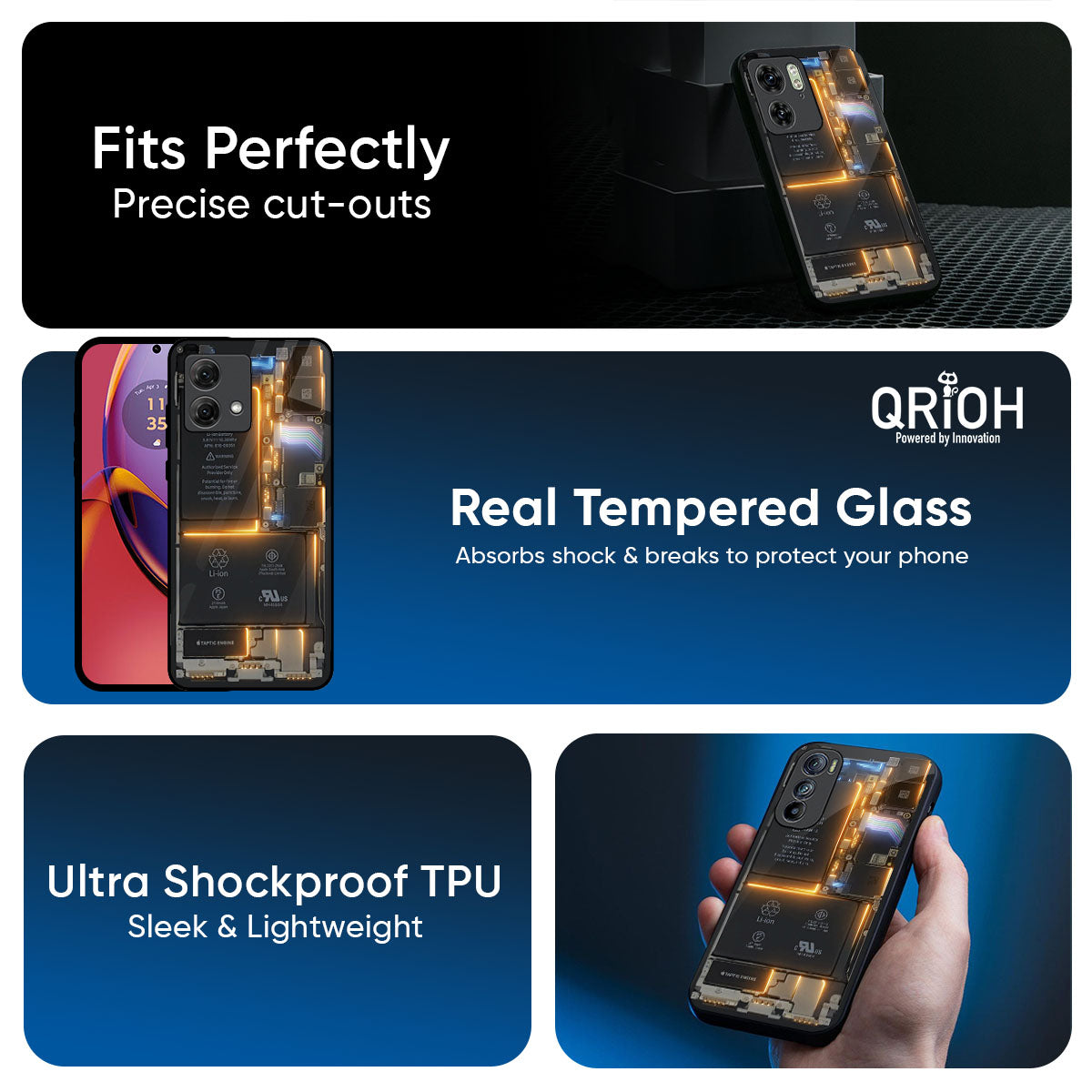 Glow Up Skeleton Glass Case for Motorola Edge 60 Fusion 5G