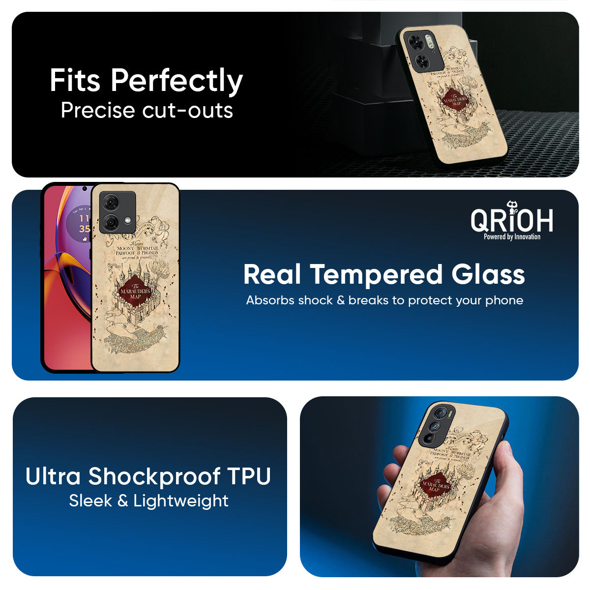 Magical Map Glass Case for Motorola Edge 70 5G