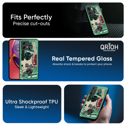 Slytherin Glass Case for Motorola G75 5G