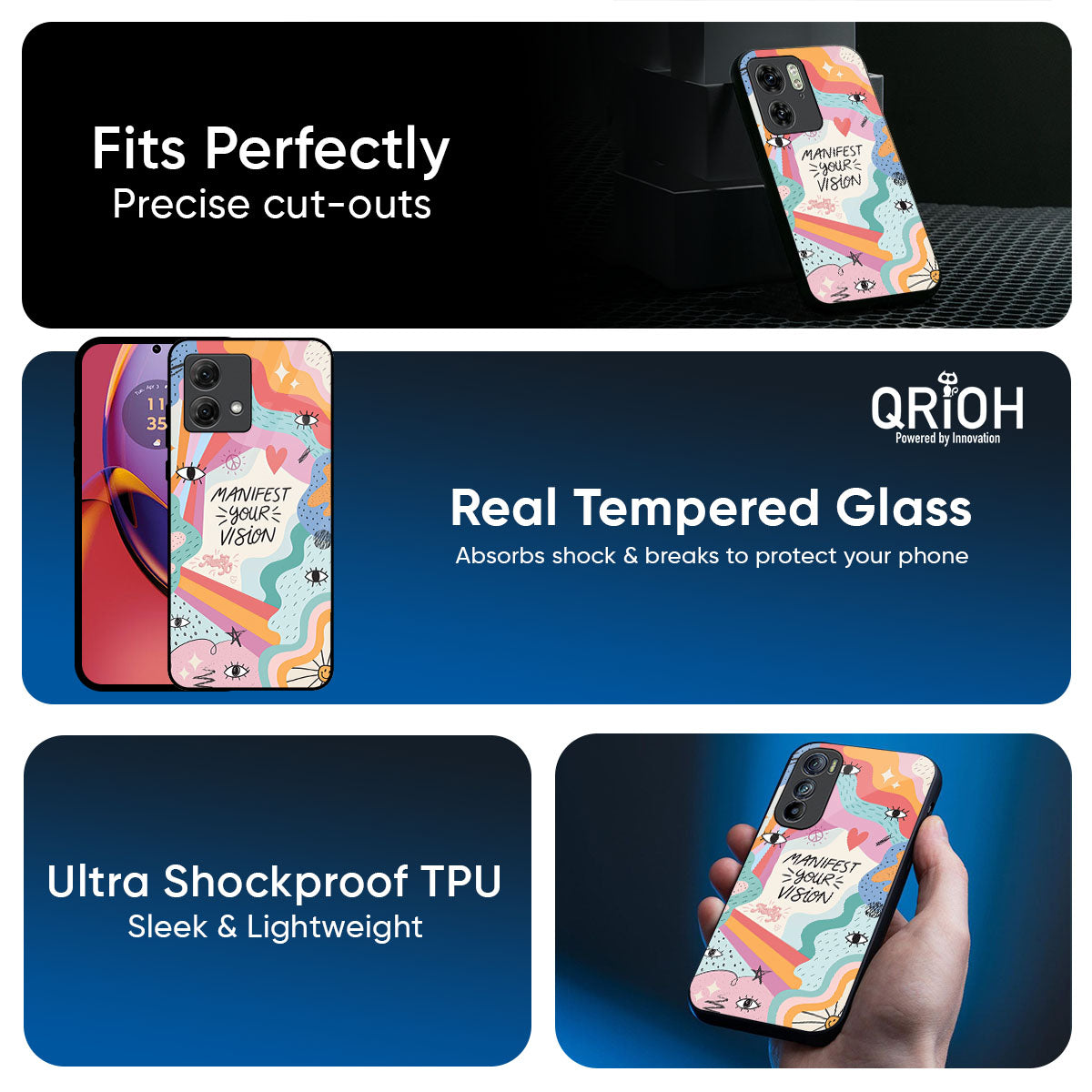 Vision Manifest Glass Case for Motorola Edge 50 Fusion 5G