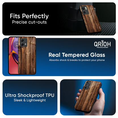 Timber Printed Glass Case for Motorola Edge G57 Power