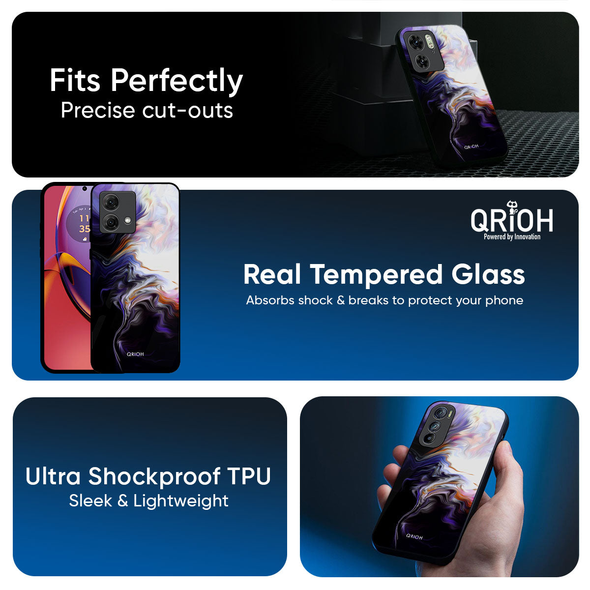 Enigma Smoke Glass Case for Motorola G75 5G