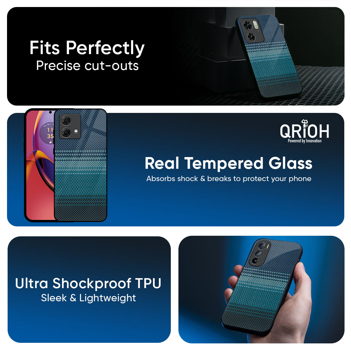 Modern Rug Glass Case for Motorola Edge G57 Power