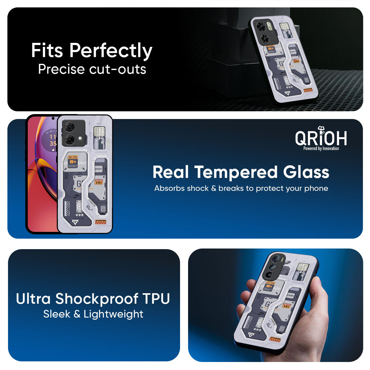 Tech Savvy Glass Case for Motorola Edge G57 Power