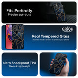 Abstract Tiles Glass Case for Motorola Edge 60 Pro