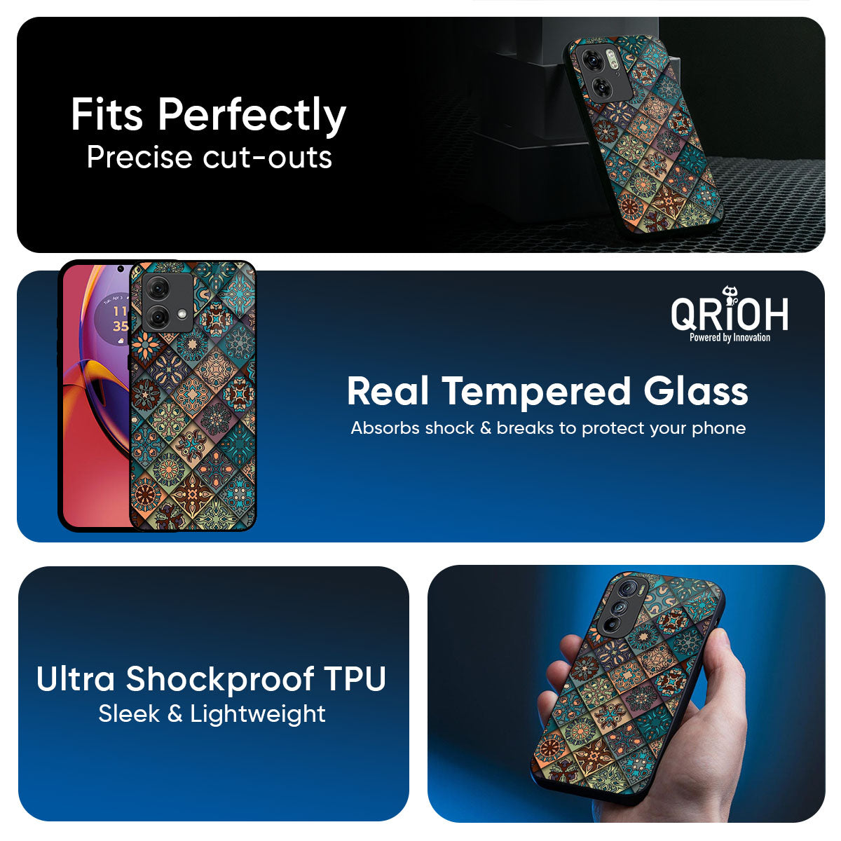 Retro Art Glass Case for Motorola Edge 60 Fusion 5G