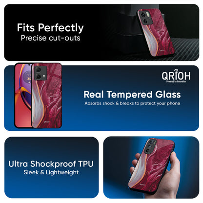 Crimson Ruby Glass Case for Motorola G75 5G