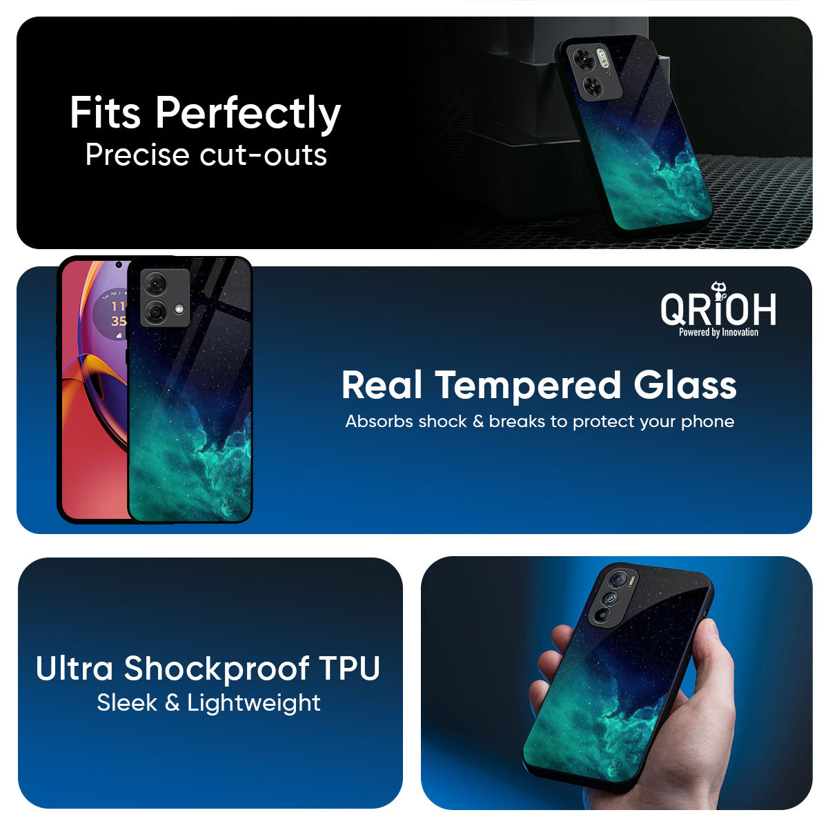 Winter Sky Zone Glass Case For Motorola G05