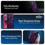 Geometric Purple Glass Case For Motorola Edge 60 Pro