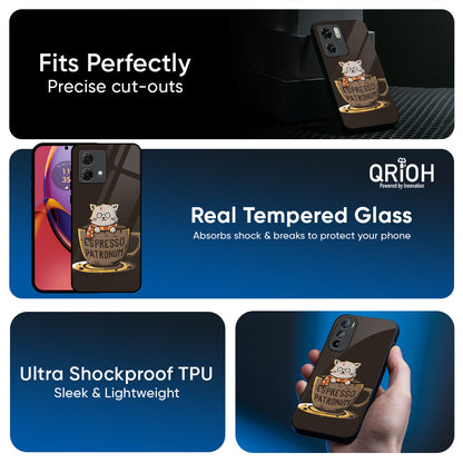 Tea With Kitty Glass Case For Motorola G05