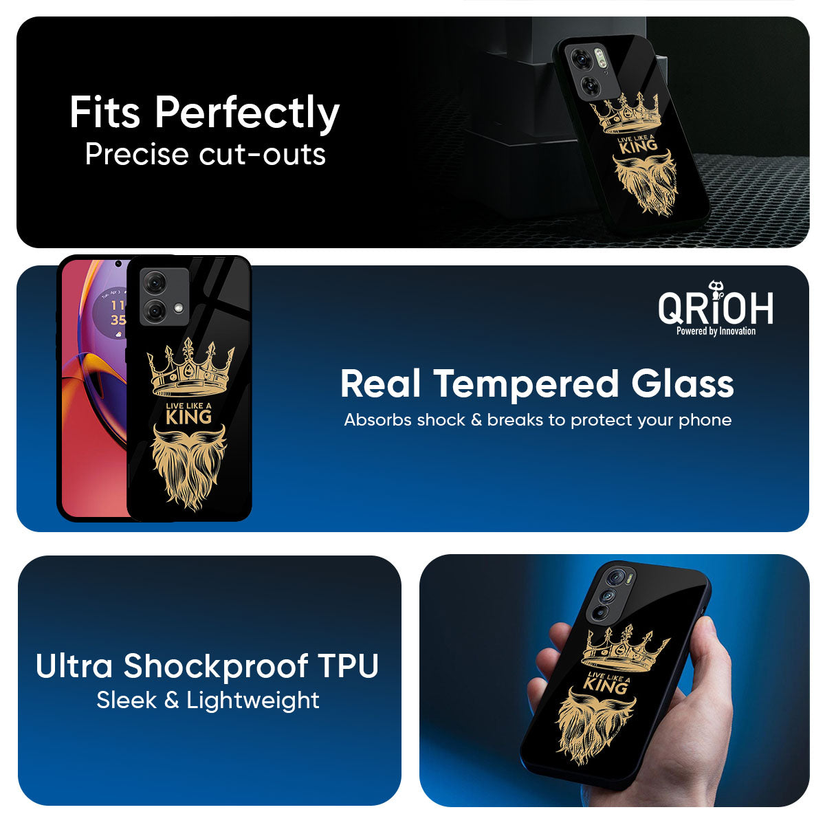 King Life Glass Case For Motorola Edge 70 Pro 5G