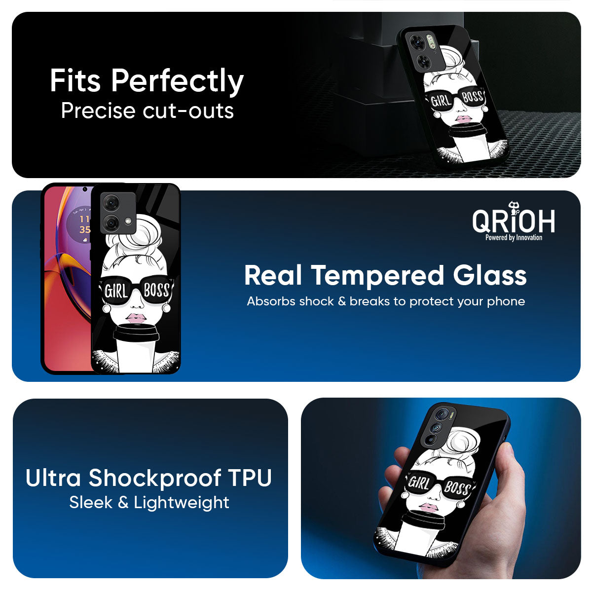 Girl Boss Glass Case For Motorola Edge 60 Pro
