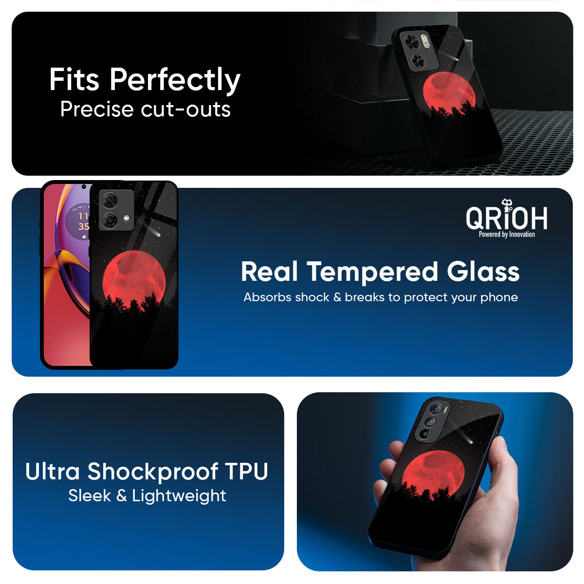 Moonlight Aesthetic Glass Case For Motorola Edge 60 Fusion 5G