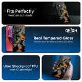Camouflage Orange Glass Case For Motorola Edge 50 Fusion 5G