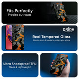 Camouflage Orange Glass Case For Motorola Edge G57 Power