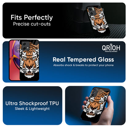 Angry Tiger Glass Case For Motorola G75 5G