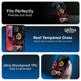 Floral Decorative Glass Case For Motorola Edge 50 Fusion 5G