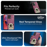 Funny Pug Face Glass Case For Motorola Edge 50 Fusion 5G
