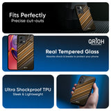 Diagonal Slash Pattern Glass Case for Motorola Edge 70 5G