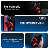 Red Angry Lion Glass Case for Motorola Edge G67 Power
