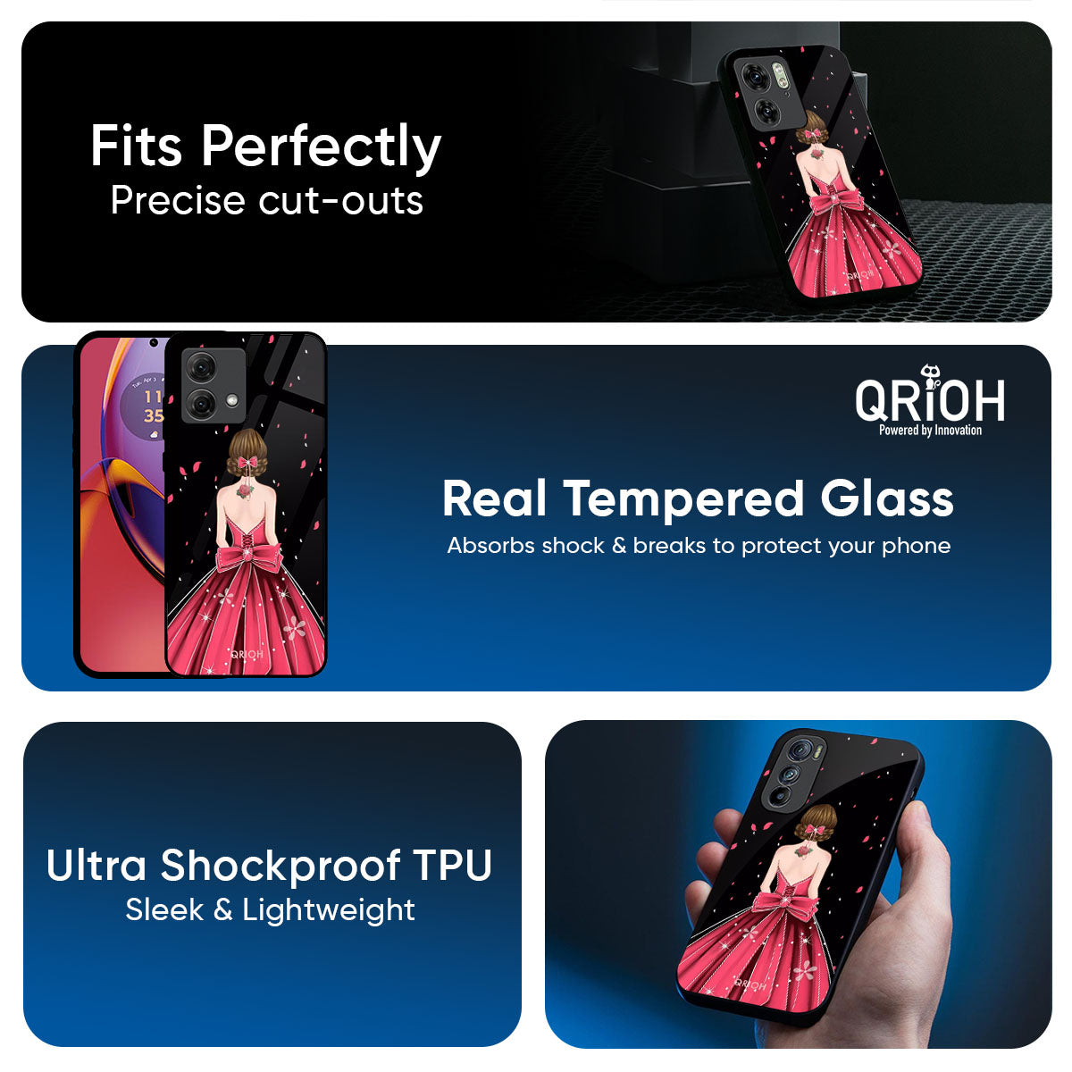 Fashion Princess Glass Case for Motorola Edge 60 Pro