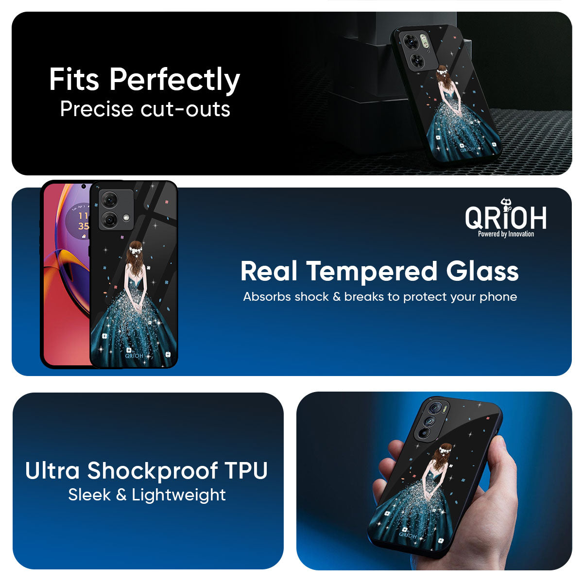 Queen Of Fashion Glass Case for Motorola Edge 60 Fusion 5G