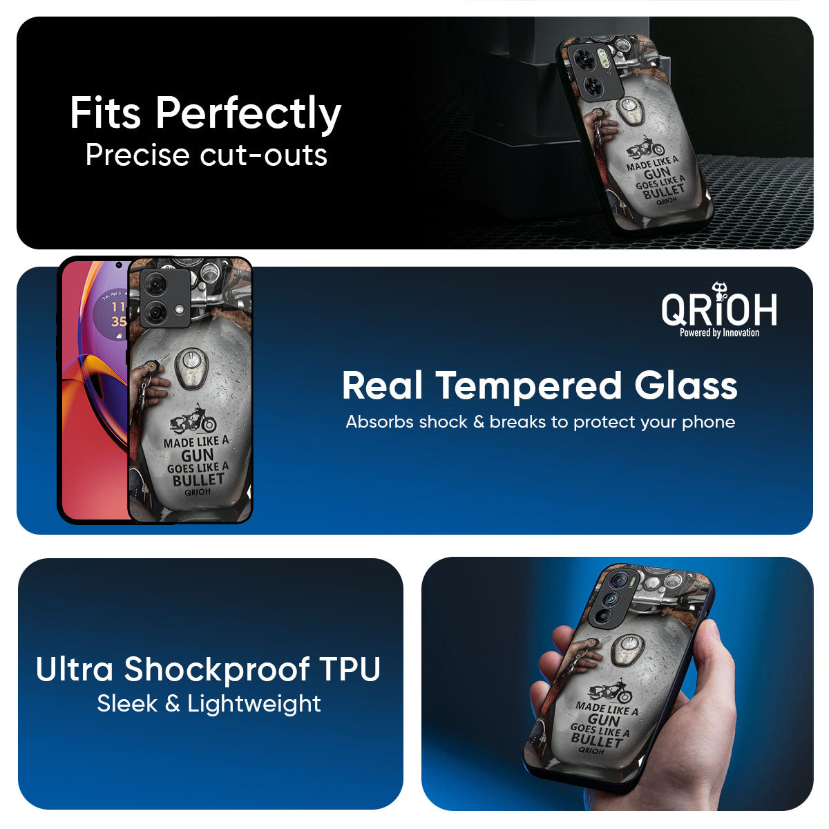 Royal Bike Glass Case for Motorola G05