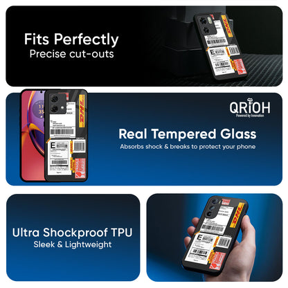 Cool Barcode Label Glass Case For Motorola G75 5G