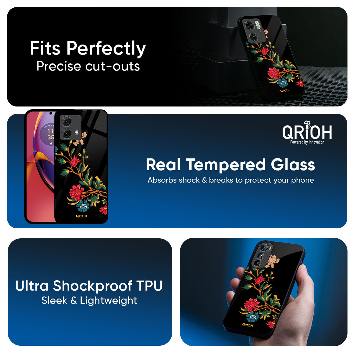 Dazzling Art Glass Case for Motorola G75 5G