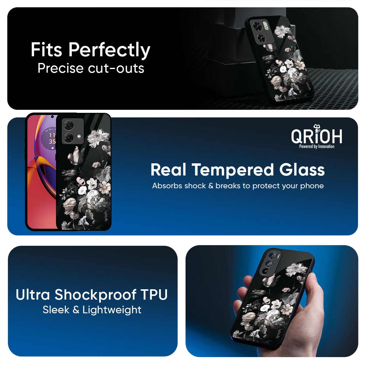 Artistic Mural Glass Case for Motorola Edge 50 Fusion 5G