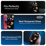 Black Spring Floral Glass Case for Motorola Edge 70 5G