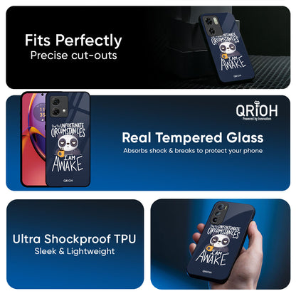Struggling Panda Glass Case for Motorola Edge 60 Pro