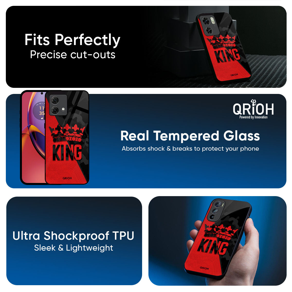 I Am A King Glass Case for Motorola Edge 70 5G
