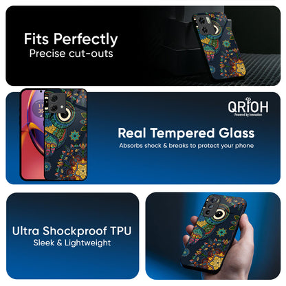 Owl Art Glass Case for Motorola Edge 70 5G