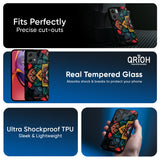 Retro Gorgeous Flower Glass Case for Motorola Edge 50 Fusion 5G