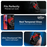 Red Moon Tiger Glass Case for Motorola Edge 50 Fusion 5G