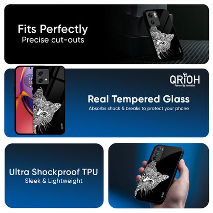 Kitten Mandala Glass Case for Motorola Edge 70 5G