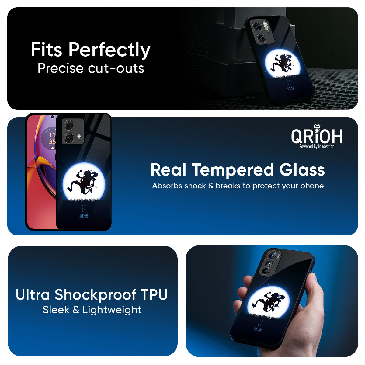 Luffy Nika Glass Case for Motorola Edge 70 5G