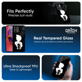 Monochrome Goku Glass Case for Motorola Edge 60 Fusion 5G