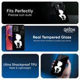 Monochrome Goku Glass Case for Motorola Edge 70 5G