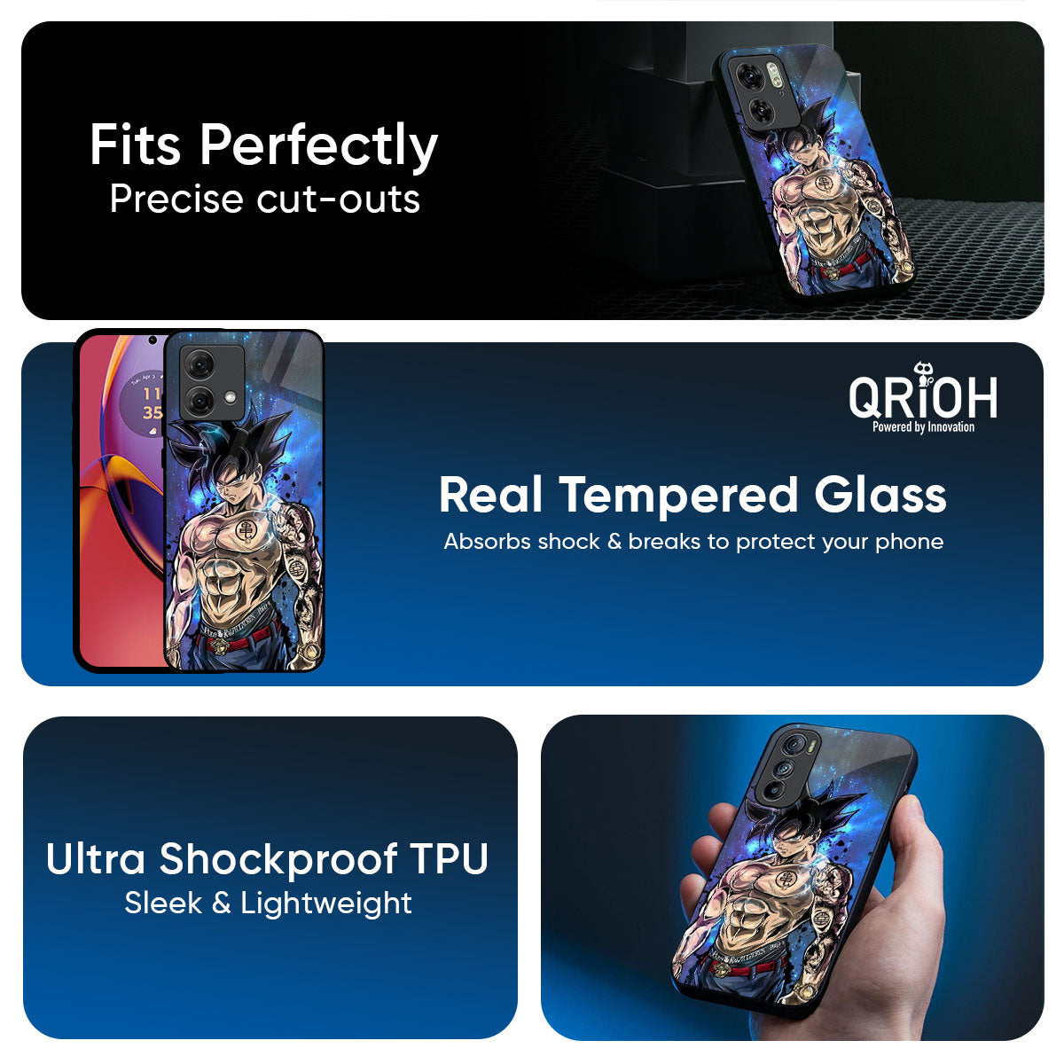 Branded Anime Glass Case for Motorola Edge 50 Fusion 5G