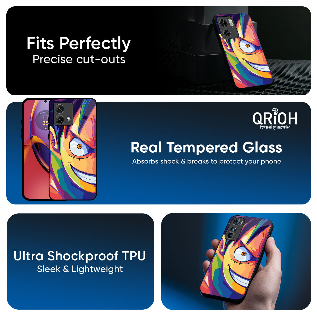 Monkey Wpap Pop Art Glass Case for Motorola Edge 60 Pro