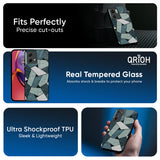 Abstact Tiles Glass Case for Motorola Edge G57 Power