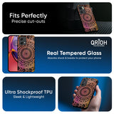 Floral Mandala Glass Case for Motorola Edge 50 Fusion 5G