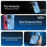 Vibrant Blue Marble Glass Case for Motorola Edge 60 Fusion 5G