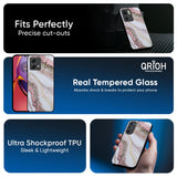 Pink & Gold Gllitter Marble Glass Case for Motorola G05