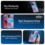 Alcohol ink Marble Glass Case for Motorola Edge G67 Power
