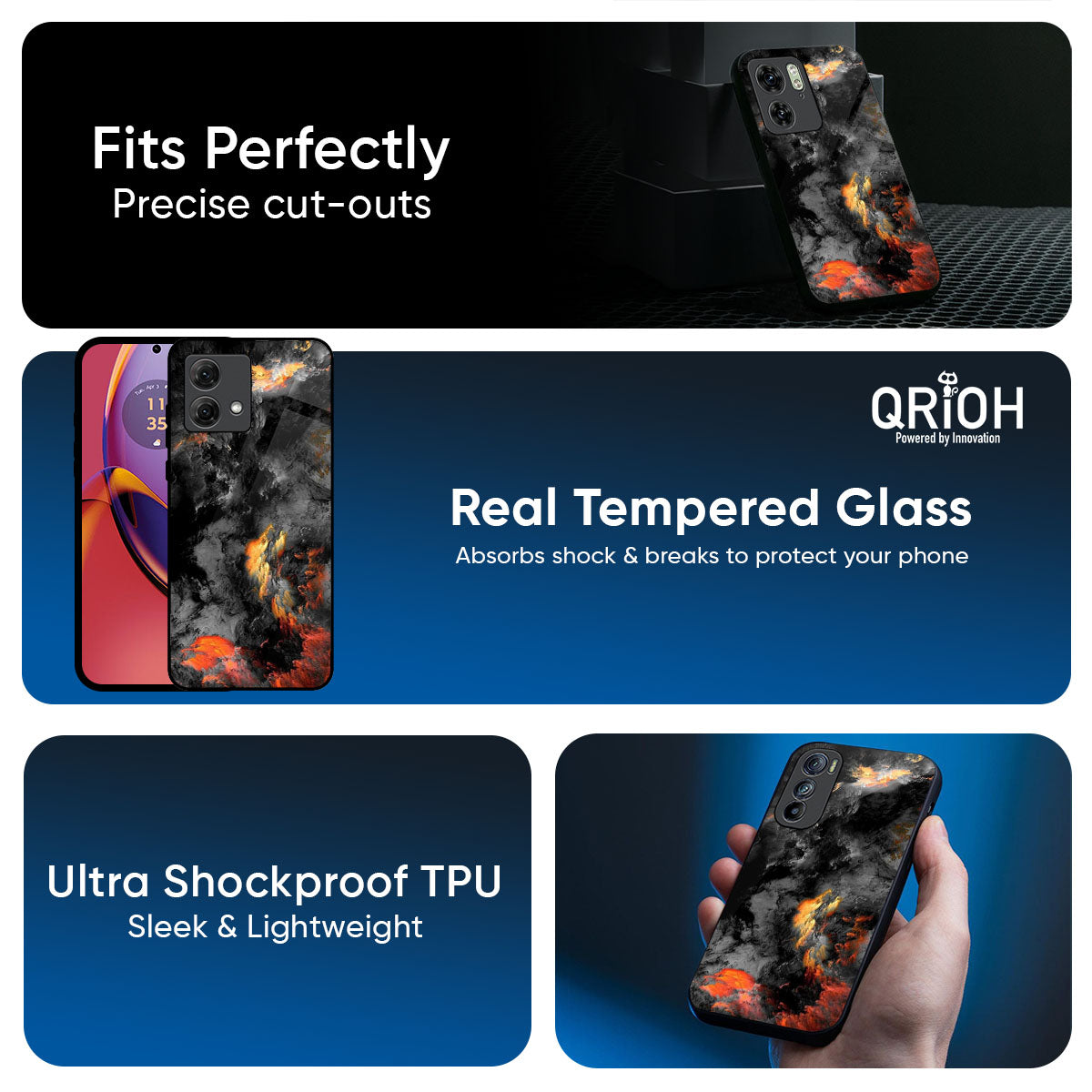 Lava Explode Glass Case for Motorola Edge 60 Pro