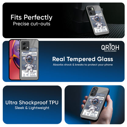 Space Flight Pass Glass Case for Motorola G75 5G
